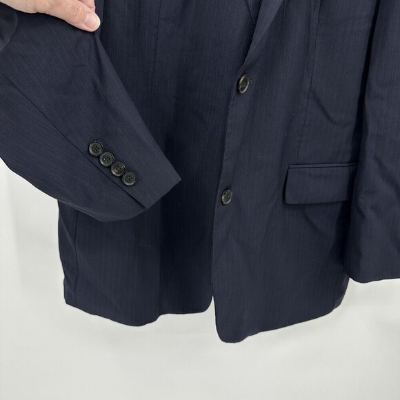 HUGO BOSS jacket blazer sport coat pasolini/movie 100% wool navy blue 46L - Picture 4 of 8